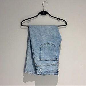 H&M high rise, cropped mom jean